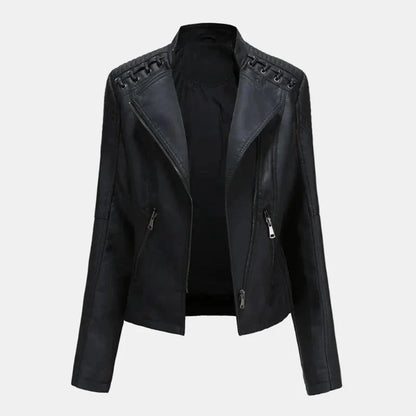 Évianne - Taillierte Frühlingsjacke aus veganem Leder für Frauen