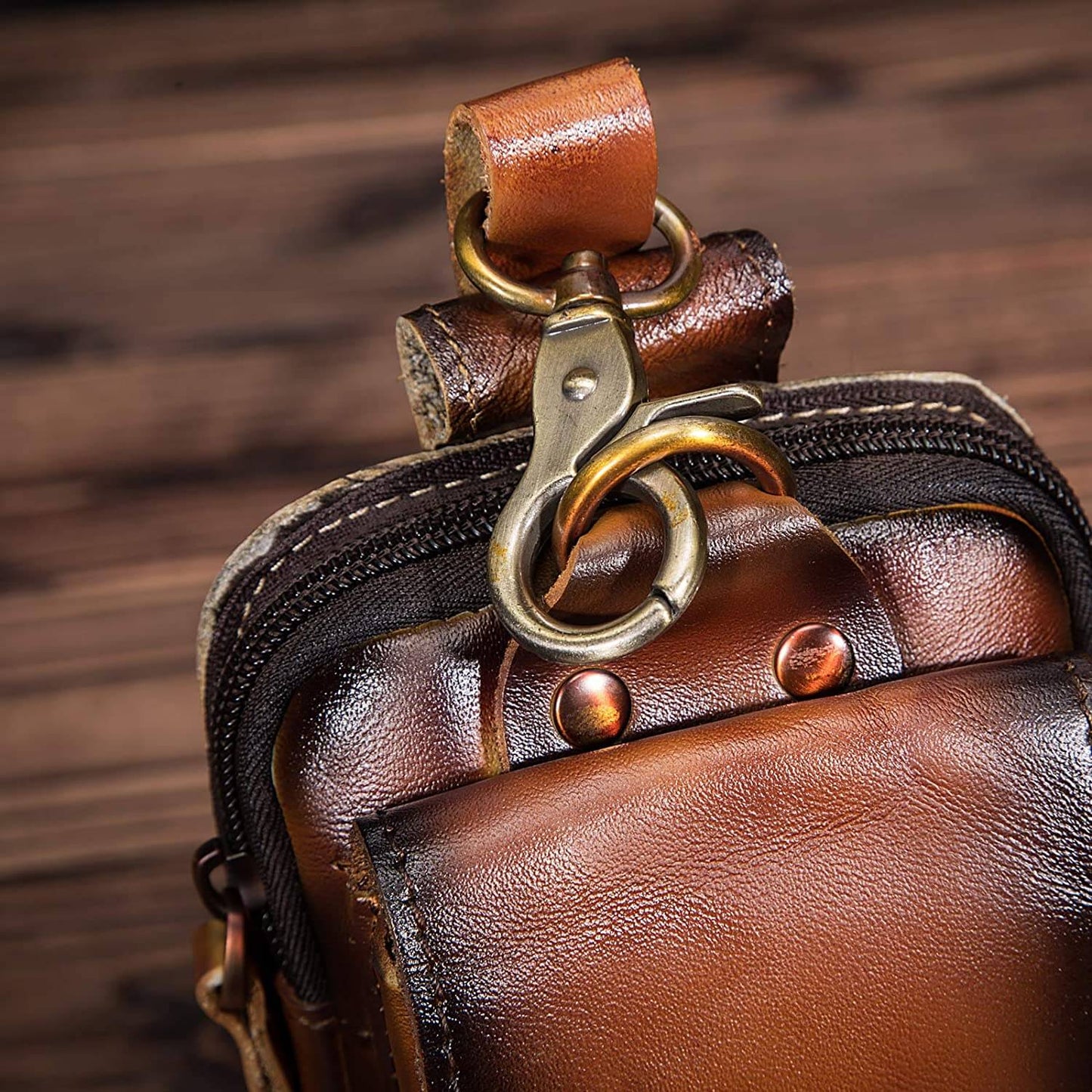 Lorven - Herren Gürteltasche aus echtem Leder