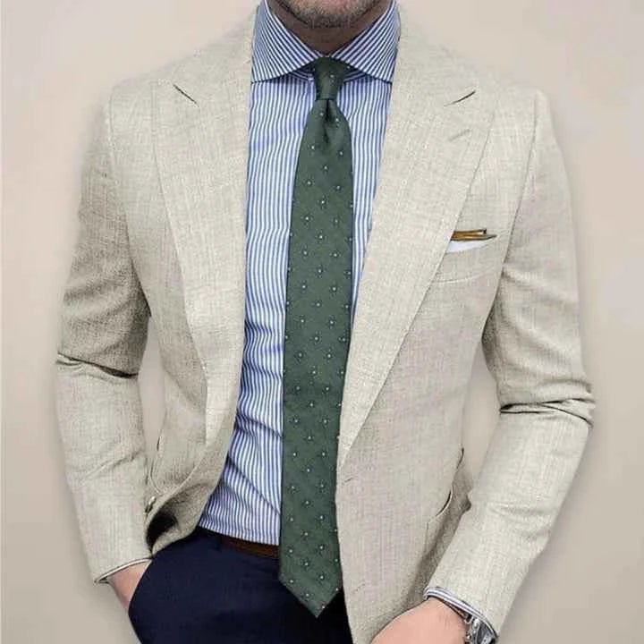 Eleganter Herren Leinenblazer Slim Fit – Stilvolles Sakko für Business & Sommerlook