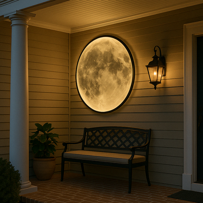LumiLuna - Wandlampe Lunara Moon mit realistischer Krateroberfläche und sanftem LED-Licht