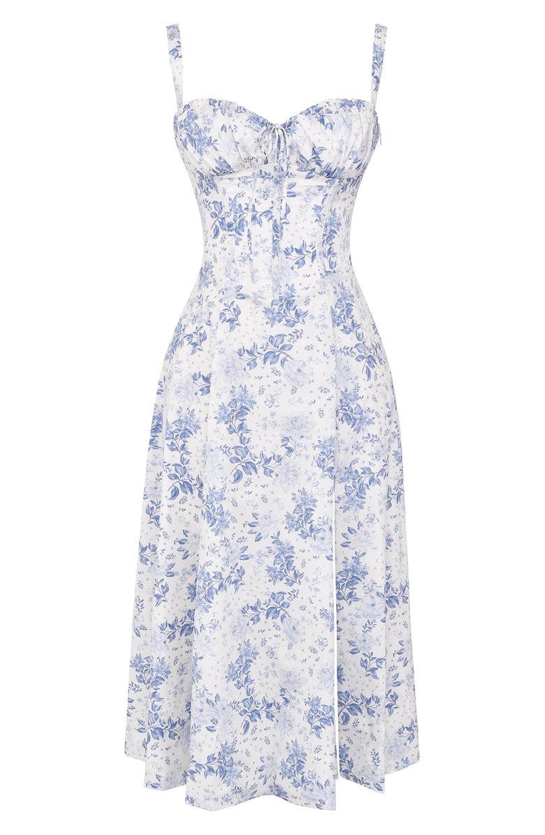 Élysiane - Midi Sommerkleid für Frauen, Ärmellos, mit Kordelzug