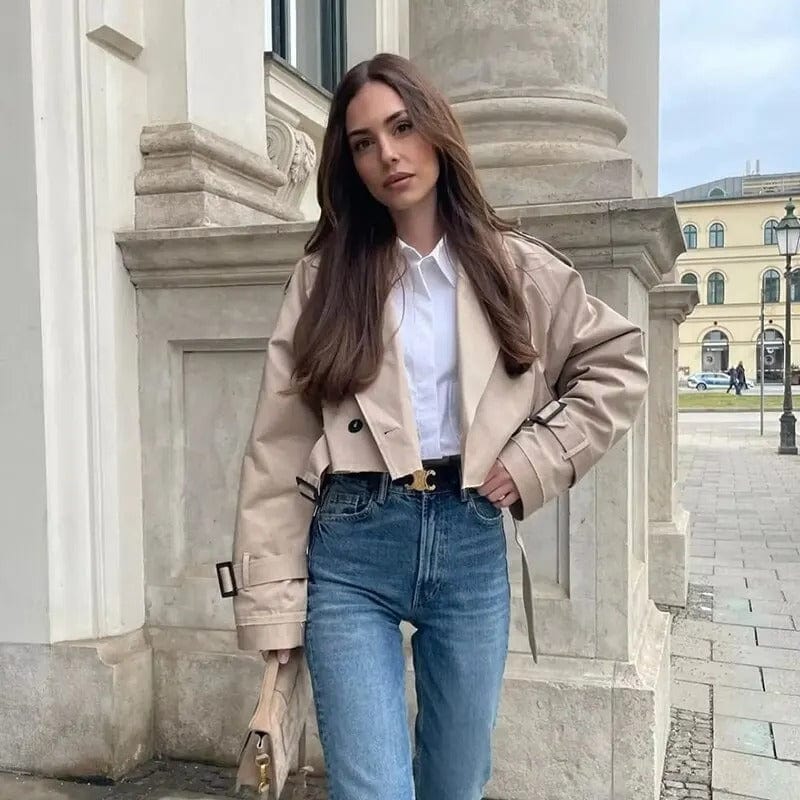 Tivélise - Kurzer und Moderner Trenchcoat