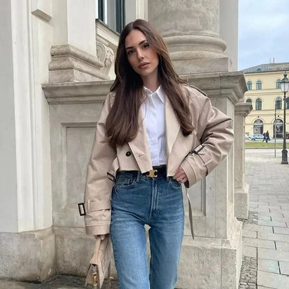 Tivélise - Kurzer und Moderner Trenchcoat