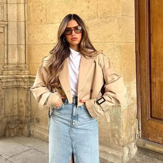 Tivélise - Kurzer und Moderner Trenchcoat
