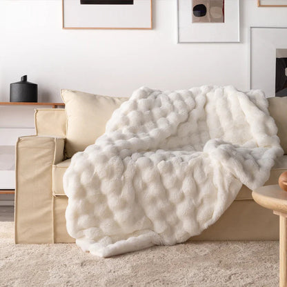 Moellevia - Ultra-weiches Plaid aus Synthetischem Pelz für Luxuriösen Komfort