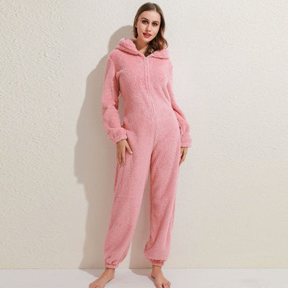 Nia - Superweiche Fleece-Overall mit Bärenohren