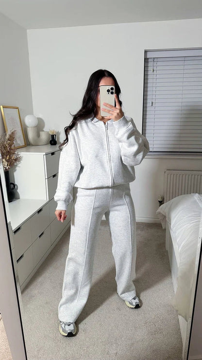 Élodivine - Oversize Jogginganzug mit Reißverschluss für Frauen