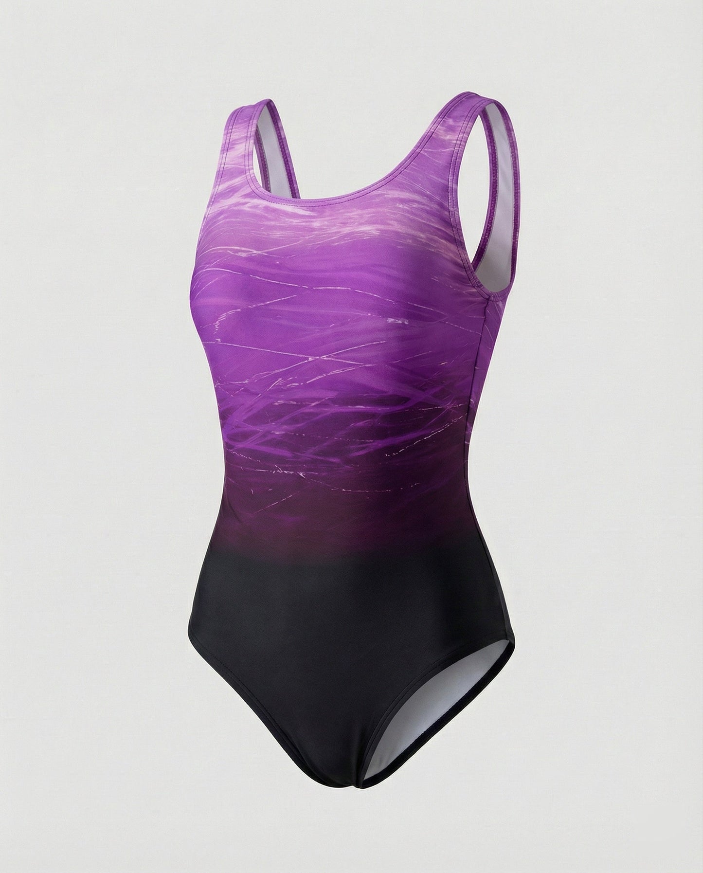 Figurformender Badeanzug für Damen – Farbverlauf Design & Eleganter Rückenausschnitt