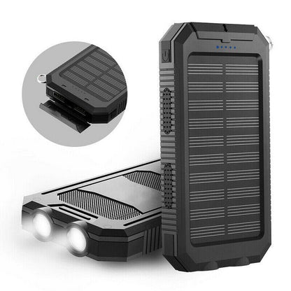 Voltisola - Externe Solar-Batterie 20.000 mAh, Wasserdicht – Tragbare Powerbank