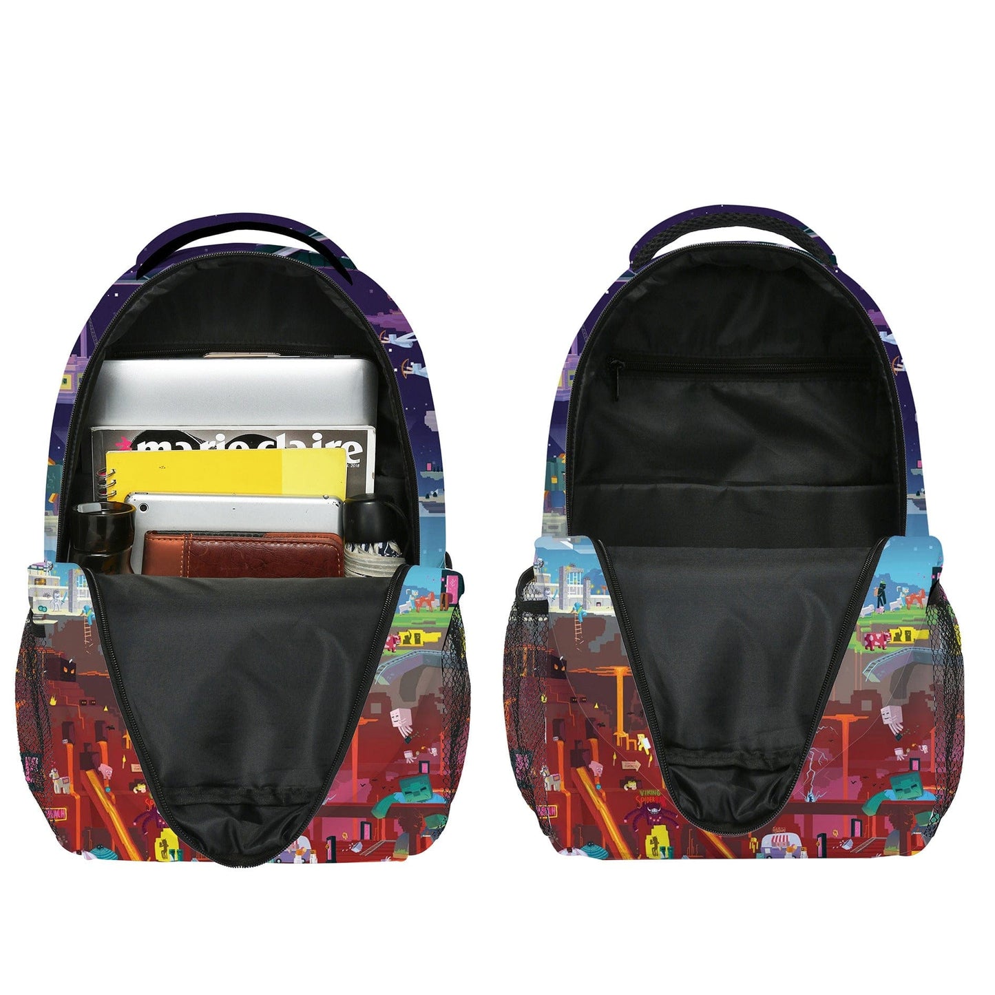 Minecraft Rucksack für Kinder – Leichter Schulrucksack mit viel Stauraum & coolem Gaming Design