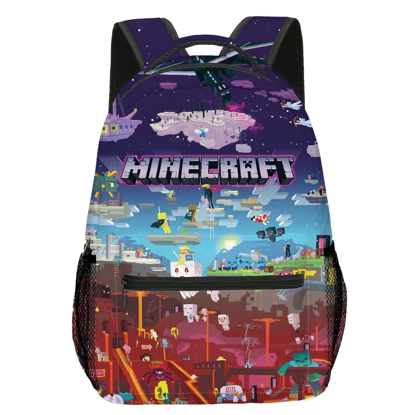 Minecraft Rucksack für Kinder – Leichter Schulrucksack mit viel Stauraum & coolem Gaming Design