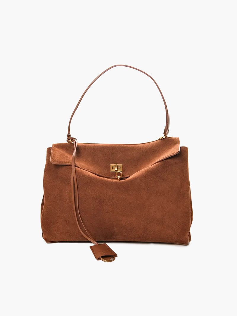 Elegante Schultertasche aus Leder mit Magnetverschluss – Zeitlose Hobo Bag für Damen