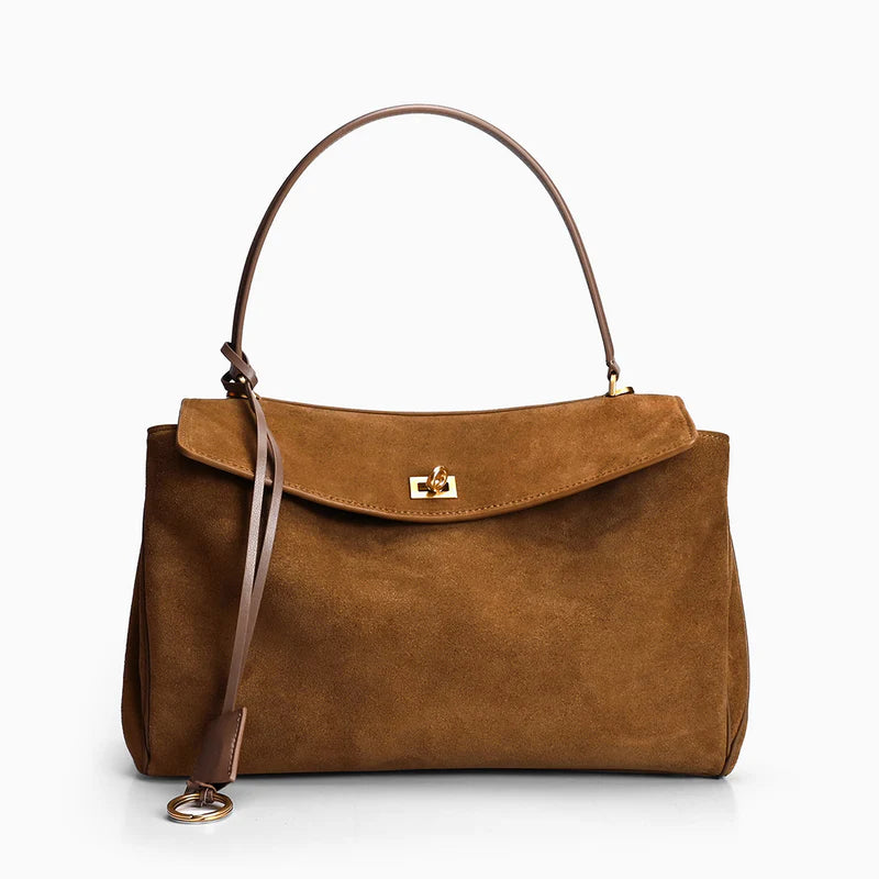 Elegante Schultertasche aus Leder mit Magnetverschluss – Zeitlose Hobo Bag für Damen