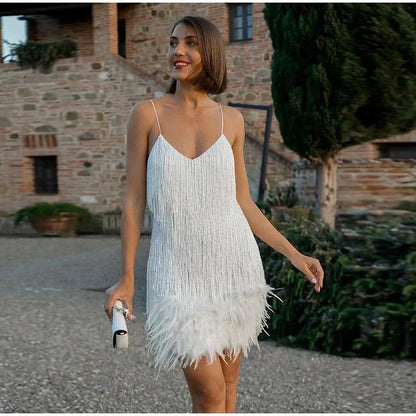 Vérane - Cocktailkleid für den Sommer und festliche Anlässe mit Fransen