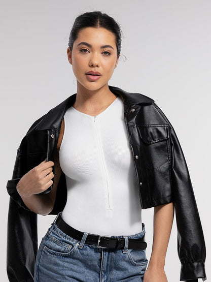 Figurformender Badeanzug mit Reißverschluss – Sportlich Elegant & Bauchkontrolle für Damen