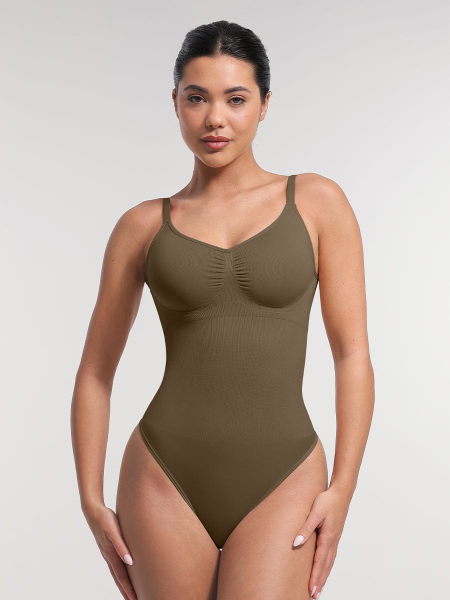 Figurformender Shapewear Body mit Spaghettiträgern – Bauchkontrolle & Nahtloser Komfort für Damen