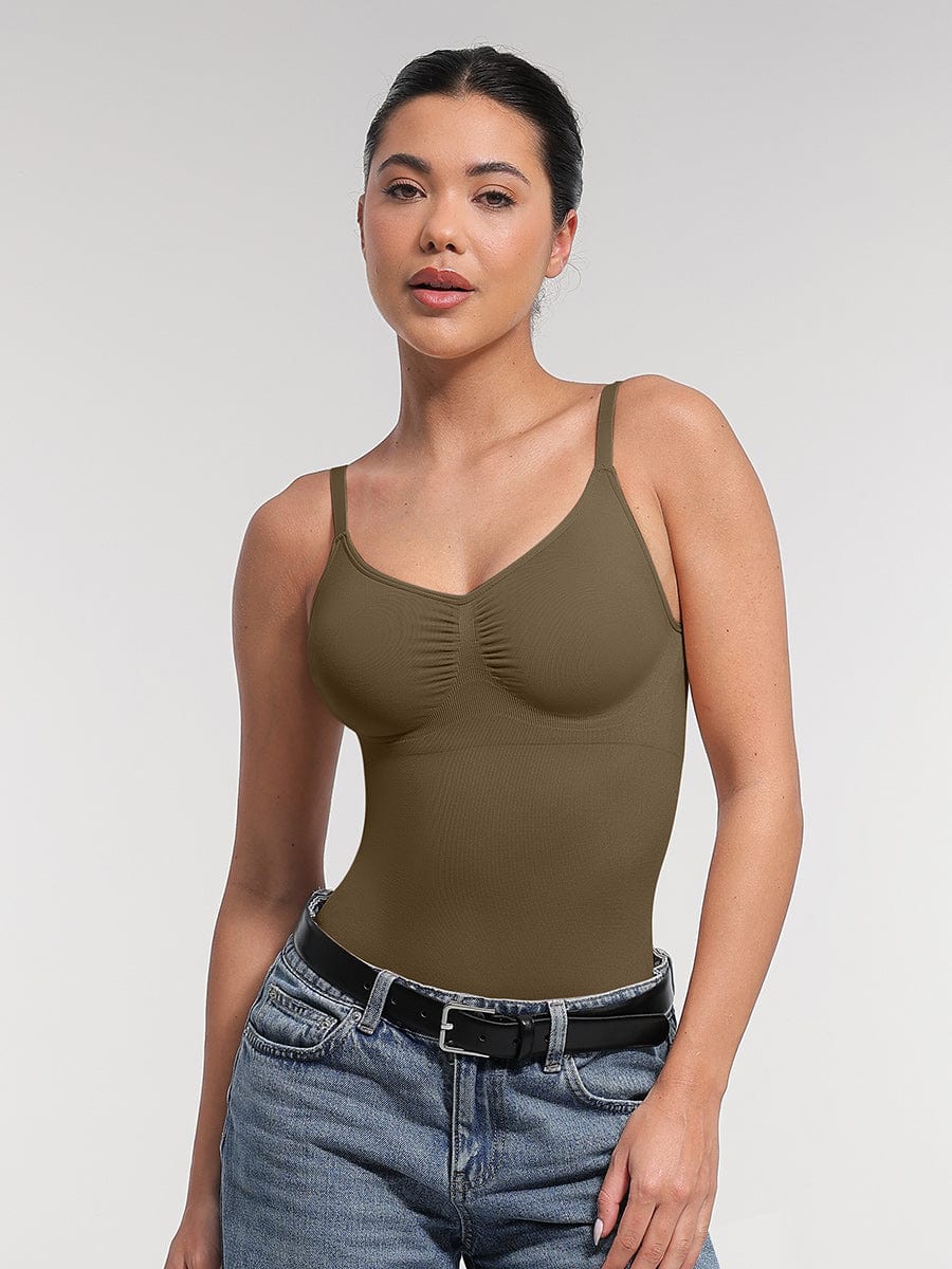 Figurformender Shapewear Body mit Spaghettiträgern – Bauchkontrolle & Nahtloser Komfort für Damen