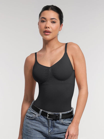 Figurformender Shapewear Body mit Spaghettiträgern – Bauchkontrolle & Nahtloser Komfort für Damen