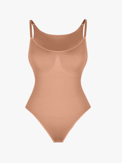Figurformender Shapewear Body mit Spaghettiträgern – Bauchkontrolle & Nahtloser Komfort für Damen