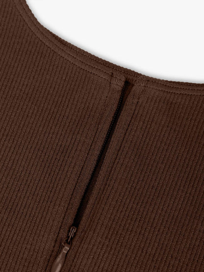 Figurformender Badeanzug mit Reißverschluss – Sportlich Elegant & Bauchkontrolle für Damen