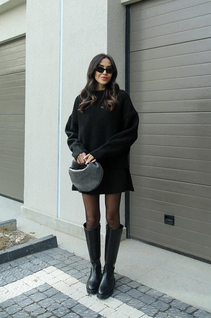 Éliska - Elegantes Frühlingsensemble aus zwei Teilen mit Pullover und Rock