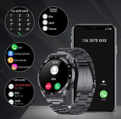 ChronoVivant - Luxuriöse Smartwatch für Herren | Multisport-Modus | Gesundheitsüberwachung
