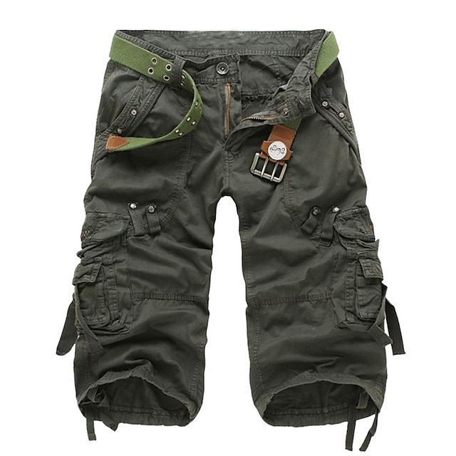 Herren Cargo Shorts mit Gürtel – Robuste Outdoor Shorts mit Multi-Taschen & lässigem Style