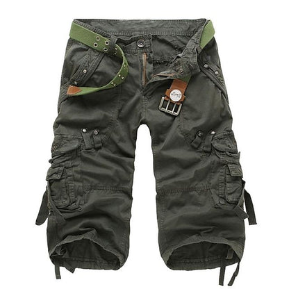 Herren Cargo Shorts mit Gürtel – Robuste Outdoor Shorts mit Multi-Taschen & lässigem Style