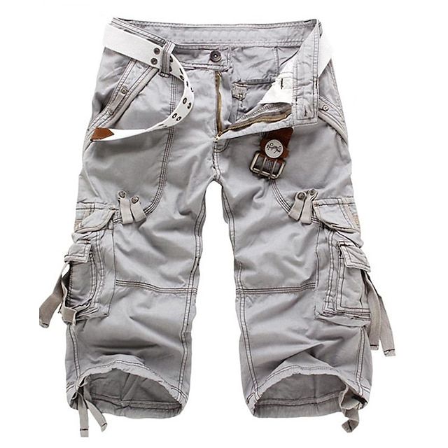 Herren Cargo Shorts mit Gürtel – Robuste Outdoor Shorts mit Multi-Taschen & lässigem Style