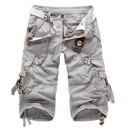 Herren Cargo Shorts mit Gürtel – Robuste Outdoor Shorts mit Multi-Taschen & lässigem Style