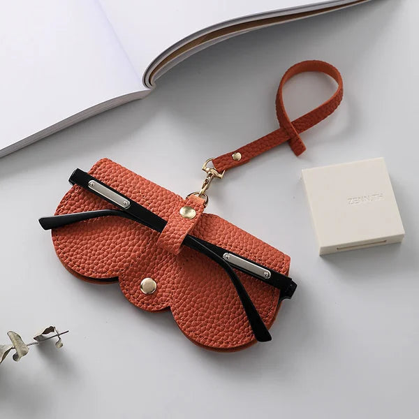 Brillenetui mit Schlüsselanhänger für Damen – Kompakte Sonnenbrillen Tasche