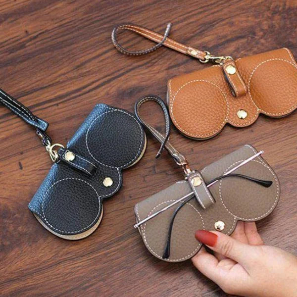 Brillenetui mit Schlüsselanhänger für Damen – Kompakte Sonnenbrillen Tasche