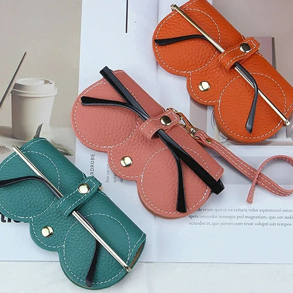 Brillenetui mit Schlüsselanhänger für Damen – Kompakte Sonnenbrillen Tasche