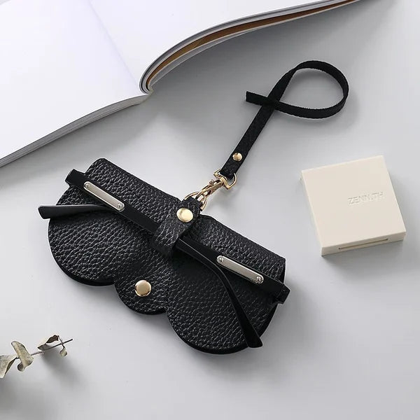 Brillenetui mit Schlüsselanhänger für Damen – Kompakte Sonnenbrillen Tasche