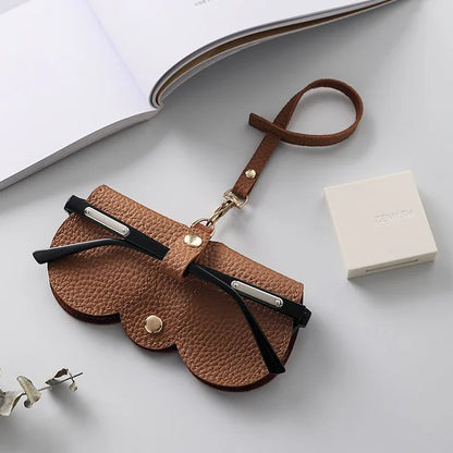 Brillenetui mit Schlüsselanhänger für Damen – Kompakte Sonnenbrillen Tasche