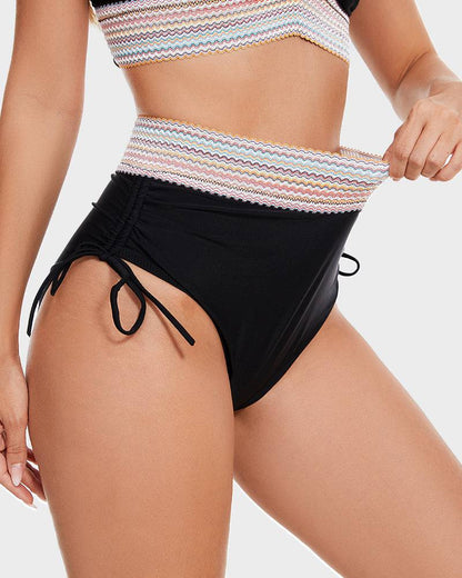 Stylischer Bikini für Damen mit High-Waist Hose – V-Ausschnitt & Figurformend