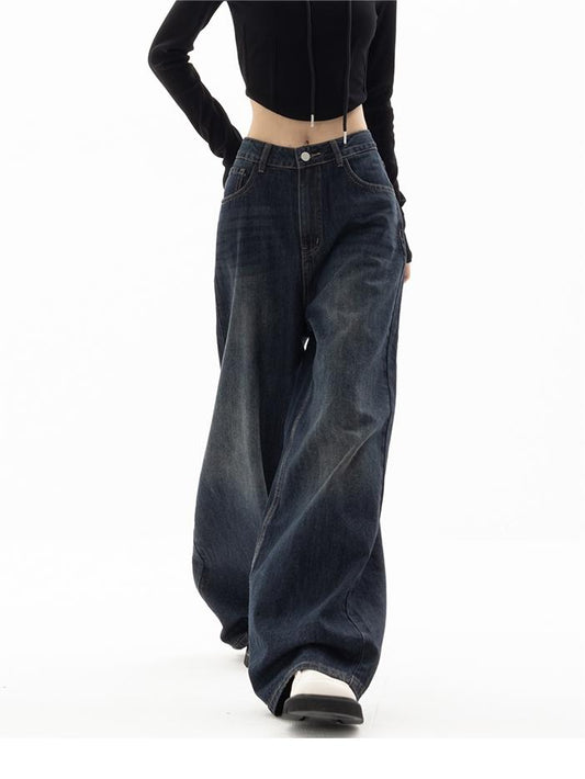 Aelune - Boyfriend-Jeans Baggy Vintage der 90er Jahre mit High Waist-Effekt für Frauen
