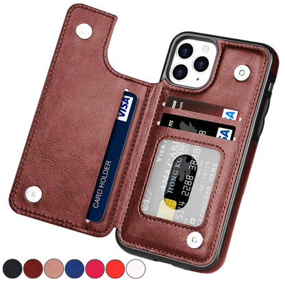 Magnoria - Luxuriöse Ledertasche für das Handy mit Kartenfächern, Fotobereich und Magnetverschluss