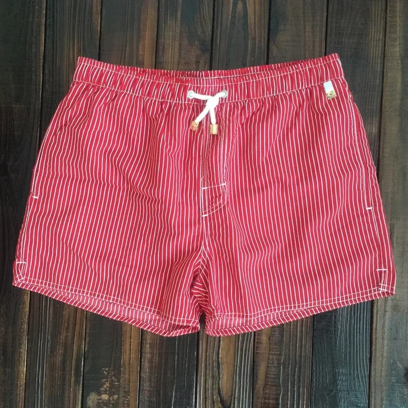 Gestreifte Badehose für Herren – Schnelltrocknende Swim Shorts im modernen Sommer Look